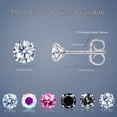 thumbnail image 3 of Moissanite Stud Earrings for Women |Round Cut D Color VVS1 Clarity ,F136 Implant Grade Titanium Earrings Stud,Hypoallergenic Earrings,Earrings for Men and Women,Everyday Studs, 3 of 7