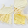 thumbnail image 3 of IDOPIP Baby Girls Daisy Flower Tutu Dress Spaghetti Straps Layered Tulle Sundress 2-3 Years Yellow, 3 of 8