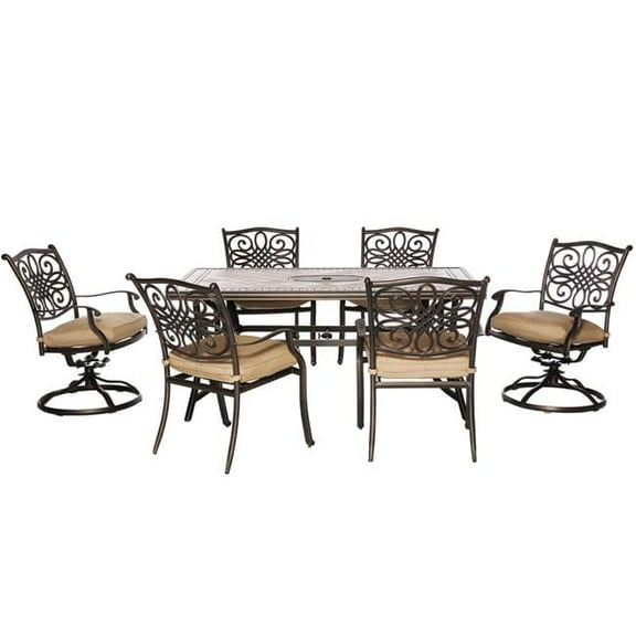 40 x 68 in. Monaco Dining Set - 7 Piece