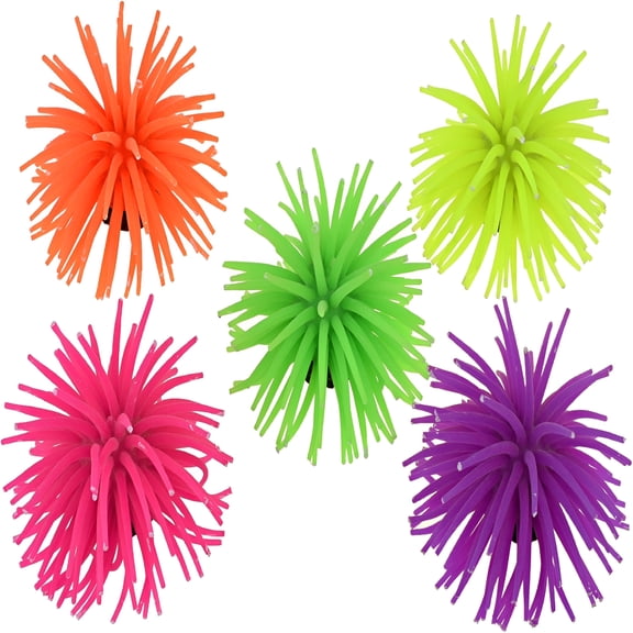 BPPEG Artificial Sea Anemone Ornaments Aquarium Fish Tank Decorations,5 Pcs in Assorted Colors