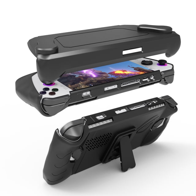 Protective Cover Case Anti-Scratch Anti-Slip Protector Case Cover Skin With Foldable Stand Accessories Removable Face Cover Compatible For Rog Ally