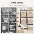 thumbnail image 4 of ENLOY Fabric Cube Storage Organizer Bins, 13x13 inch - 4 Pack Foldable Storage Cube Bins for Shelves, Large Capacity Storage Boxes with Leather Handle, 4 of 7