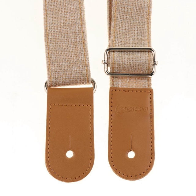 facefd Ukulele Strap Belt with PU Leather Ends for Ukuele 4 String Guitar Cream