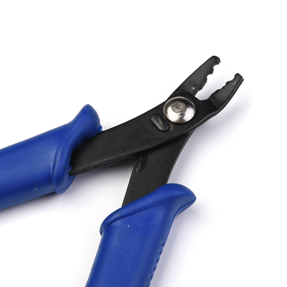 12 pc 45# Carbon Steel Jewelry Tools Crimper Pliers for Crimp Beads Dark Blue 125x80x14mm