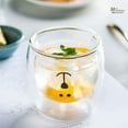 thumbnail image 2 of Tazas dulces de café, vasos de té, vasos para beber, vasos de café, vasos aislantes de doble pared, taza de café expreso, oso, taza de gato (oso feliz) Adepaton LL-1538, 2 of 7