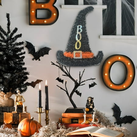 

Ygxbm Halloween Tablecloth Household Pendant Halloween Decorations Hanging Ornament Door Hanging Realistic Hanging Bats for Home Indoor Outdoor Halloween Party Witch Hat Rollback
