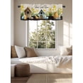 thumbnail image 3 of Kitchen Valances for Window, Home Sweet Home Words on Linen Light Filtering Rod Pocket Valance Curtain, Bird Cages Kettles Short Curtains Window Topper for Bedroom Bathroom Living Room 54x18in, 3 of 9