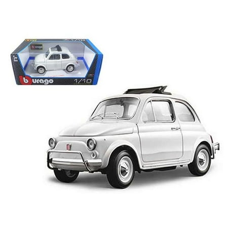 1968 Fiat 850 - Bburago 12035w 1968 Fiat 500 L White 1-18 Diecast Model Car