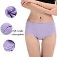 thumbnail image 4 of Buankoxy Women's Cotton Stretch Underwear Soft Mid Rise Briefs Underpants 8 Pack(Size 7), 4 of 7