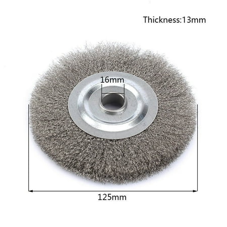 

3-12 Crimped Stainless Steel Wire Wheel Brush Polishing Wheel for Grinder Tools 125Mmx16Mm