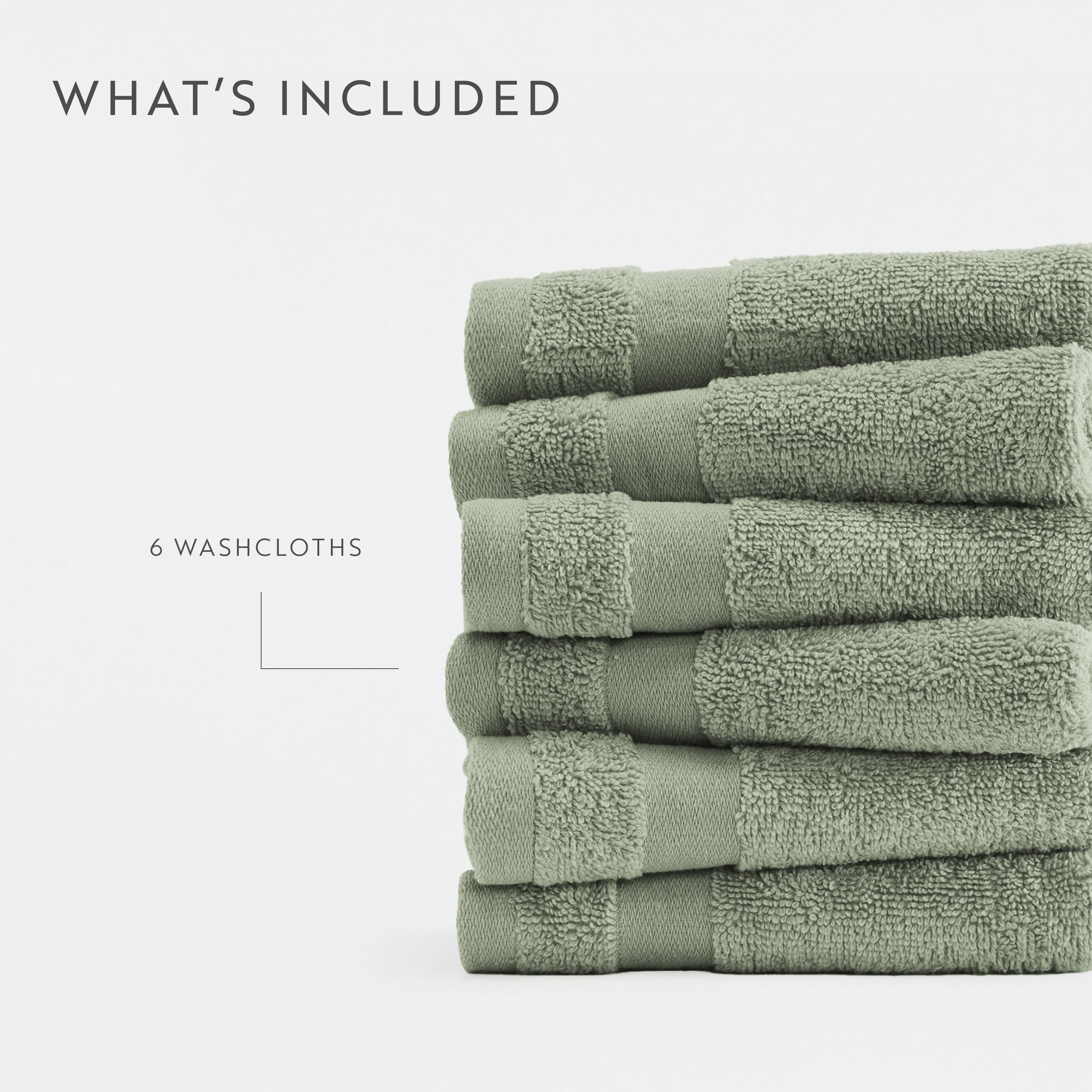 Noble Linens 6 pack Cotton Washcloths