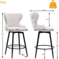 Counter Height Bar Stools Bar Stools with Back and Nailhead Linen