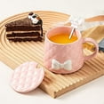 thumbnail image 3 of Kawaii Bowknot Mug Cute Ceramic Water Cup Nordic Girl Coffee Milk Cup350ML, 3 of 8