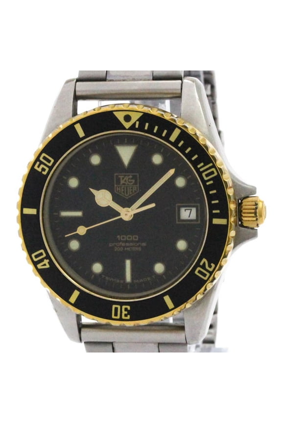 Pre-Owned TAG HEUER 1000 Professional Gold Plated Steel Watch 980.020 (Fair)