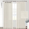 thumbnail image 2 of Linen Curtains Natural Blended Curtain Panels for Living-Room Window Privacy Translucent Linen Textured Drapes for Bedroom Ivory white 52" W  x 72" L, 2 of 9