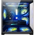 thumbnail image 3 of Hoengager Gaming PC - Intel Core i7-12700F 12-Core 2.1 GHz - GeForce RTX 4060TI 16GB - 32GB DDR4 RAM - 1TB PCIe SSD - Adjustable RGB Fans- Windows 11 Pro Desktop-Black, 3 of 5