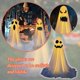 thumbnail image 3 of Festival Lighted Ghost Sculpture Light Up Ghost Decor Garden Patio Yard Decor, 3 of 5