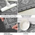 thumbnail image 3 of 2 Piece Boho Kitchen Rugs Set, Farmhouse Bohemian Decor Washable Absorbent Non-Slip Floor Mat for Sink, Home Indoor Carpet Laundry Kitchen Dining Room 17"x47"+17"x30" Gray, 3 of 6