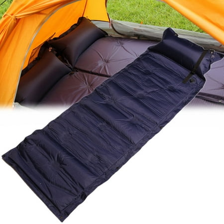 Outdoor Camping Folding Self Inflating Air Cushion Beach Mat Mattress Pad Pillow Hiking Damp Proof Sleeping