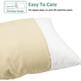 thumbnail image 5 of Body Pillow Cover, Pillowcase, 100% Brushed Microfiber, Soft and Cozy, Envelope Closure, for Adults Pregnant Women, 20" x 54", Khaki, 5 of 7