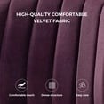 thumbnail image 6 of Tina's Home Home Velvet Dining Chairs Set of 4 Upholstered Accent Chairs Channel Tufted Metal Legs Living Room Bedroom Purple, 6 of 9