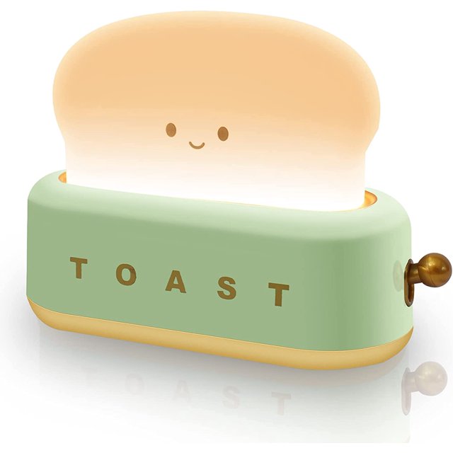 Toaster Night Light for Kids Cute Toast Lamp Nightlight Dimmable USB