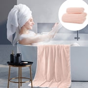 High Grade Corduroy Bath Towel Set Soft Thickened Fleece Towels Water Absorbent Safe Material 2 Piece Set Includes 55x27in Bath Towel and 29x13in Face Towel