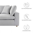 thumbnail image 4 of Modway Commix 6-Piece Down Filled Overstuffed Fabric Sectional Sofa Set in Gray, 4 of 5
