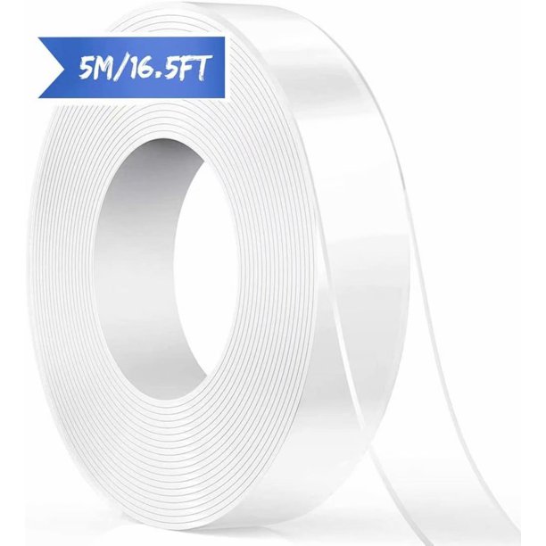 Double Side Tape Heavy Duty, Removable Washable Gel Grip Tape, Reusable