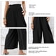 thumbnail image 3 of Pantalones de cintura alta elegantes pantalones de pierna ancha para fiesta en la playa, 3 of 6