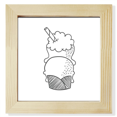 thumbnail image 1 of Black Outline Biscuits Ice Square Picture Frame Wall Tabletop Display, 1 of 3