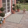 thumbnail image 3 of Safavieh Courtyard Amelia Geometric Indoor/Outdoor Area Rug, Anthracite/Beige, 2'7" x 5', 3 of 10