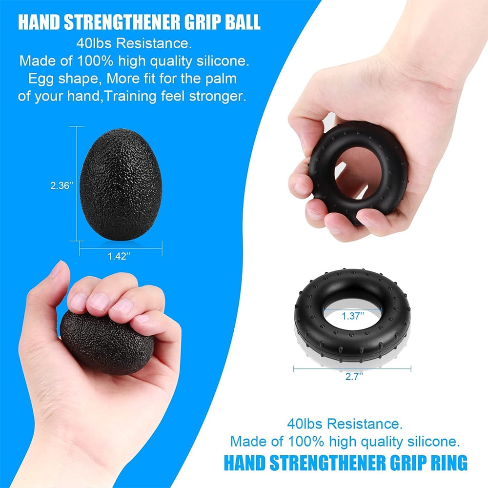 5-60Kg Adjustable Hand Grip Strengthener, Forearm Trainer for Wrist and Finger Exercise Home Gym