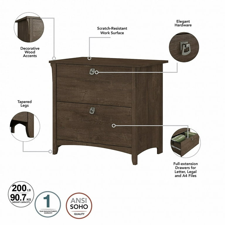 Bush furniture salinas 60w l shaped shop desk with hutch