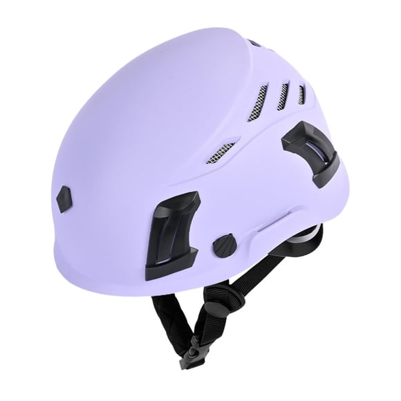 Casco de escalada cómodo, tipo media cúpula, ideal para construcción, ciclismo y senderismo. púrpura