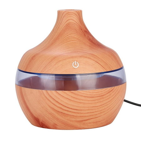 

300ML Essential Oil Diffuser Cool Mist Humidifier Wood Grain Aromatherapy Diffuser with 7 Color Changing Quiet Diffuse Aroma