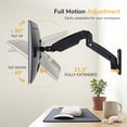 thumbnail image 5 of Mount-It! Gas Spring Arm Wall Mount for 13-32 Inch Screens, Black, 5 of 14