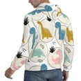 thumbnail image 6 of Honeii Cute Dinosaurs Pattern Mens Hoodies Men's Loose Sleeve Sweatshirt,Pullover Hooded Sweatshirt for Men,Essentials Hoodie-Large, 6 of 7