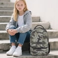 thumbnail image 5 of Jeiento Kids School Backpack Water-Resistant Green Camouflage Hunting Backpack for Boys Girls Elementary Students, 16 Inch School Bag with Multiple Organizer Pockets, 5 of 7