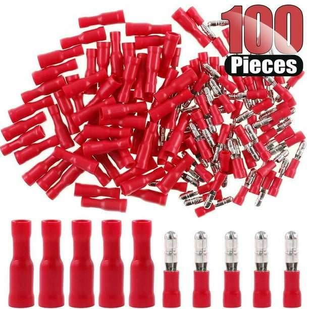 100pcs 2216 Gauge Insulated Male/Female Bullet Quick Splice Wire