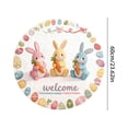 thumbnail image 2 of Tapis de Bienvenue Lapin de Pâques Rond Absorbant Durable Intérieur Extérieur Décoratif pour les Fêtes, 2 of 6