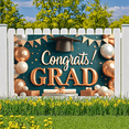 thumbnail image 1 of Graduation Congrats Banner Gold Balloons Decorative Design for Graduation Party School Event Indoor Decoration, 1 of 5
