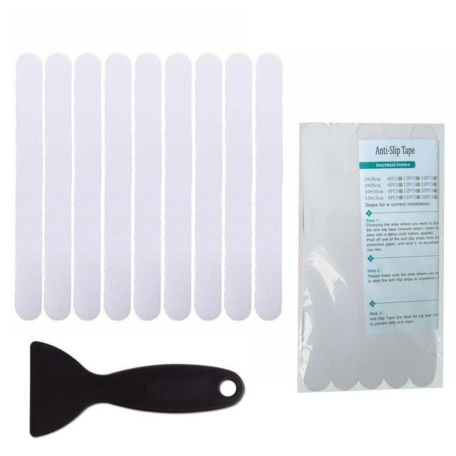 WHEANG Clearance 24PCS Non Slip Bathtub Stickers Shower Floor Non Slip Grip Stickers With Premium Scraper