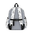 thumbnail image 3 of Blue and White Cat White Pattern Cute School Backpack with Padded Back and Adjustable Shoulder Straps 13.4"x11"x4.7", 3 of 5
