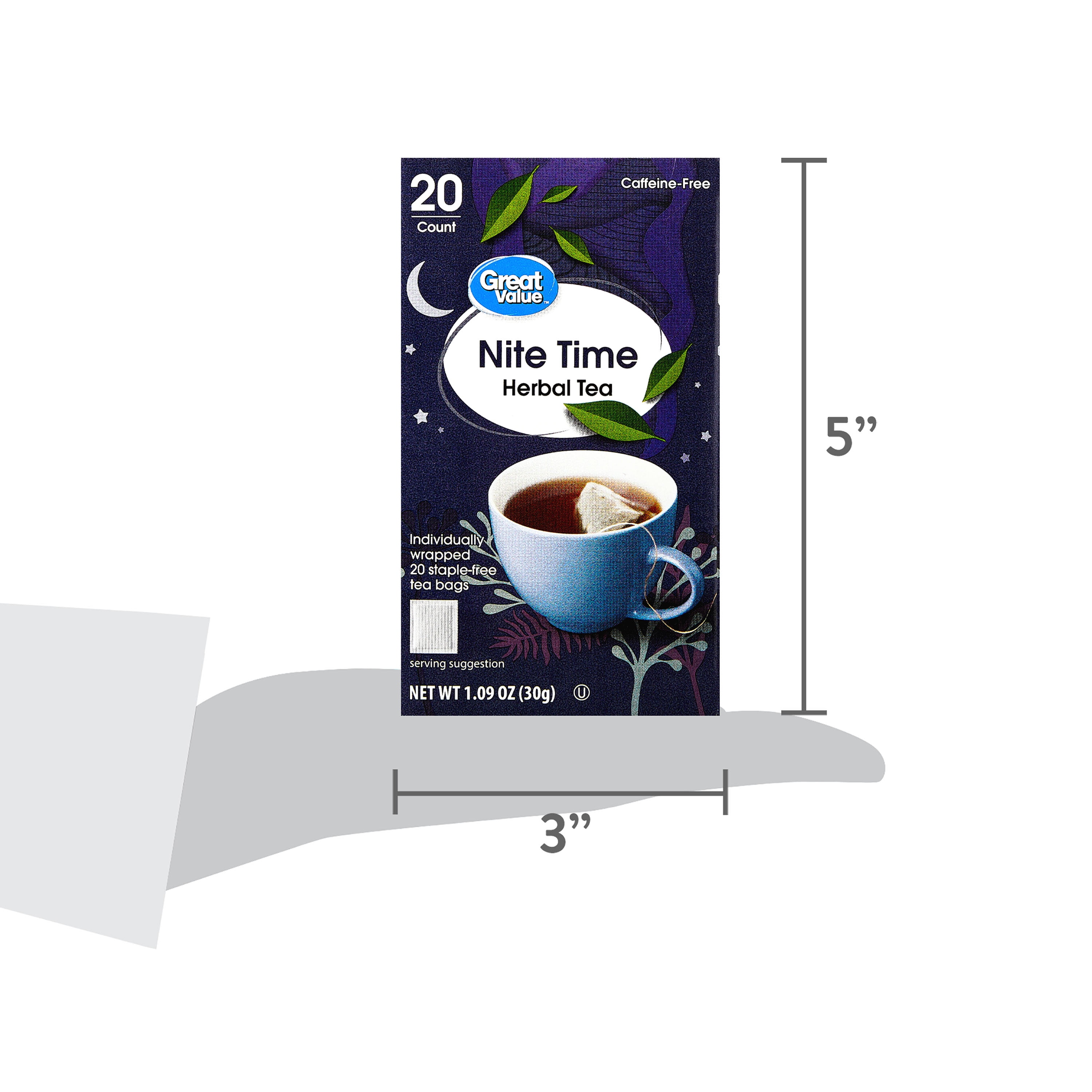 Great Value Nite Time Herbal Tea, 1.09 oz, 20 Count