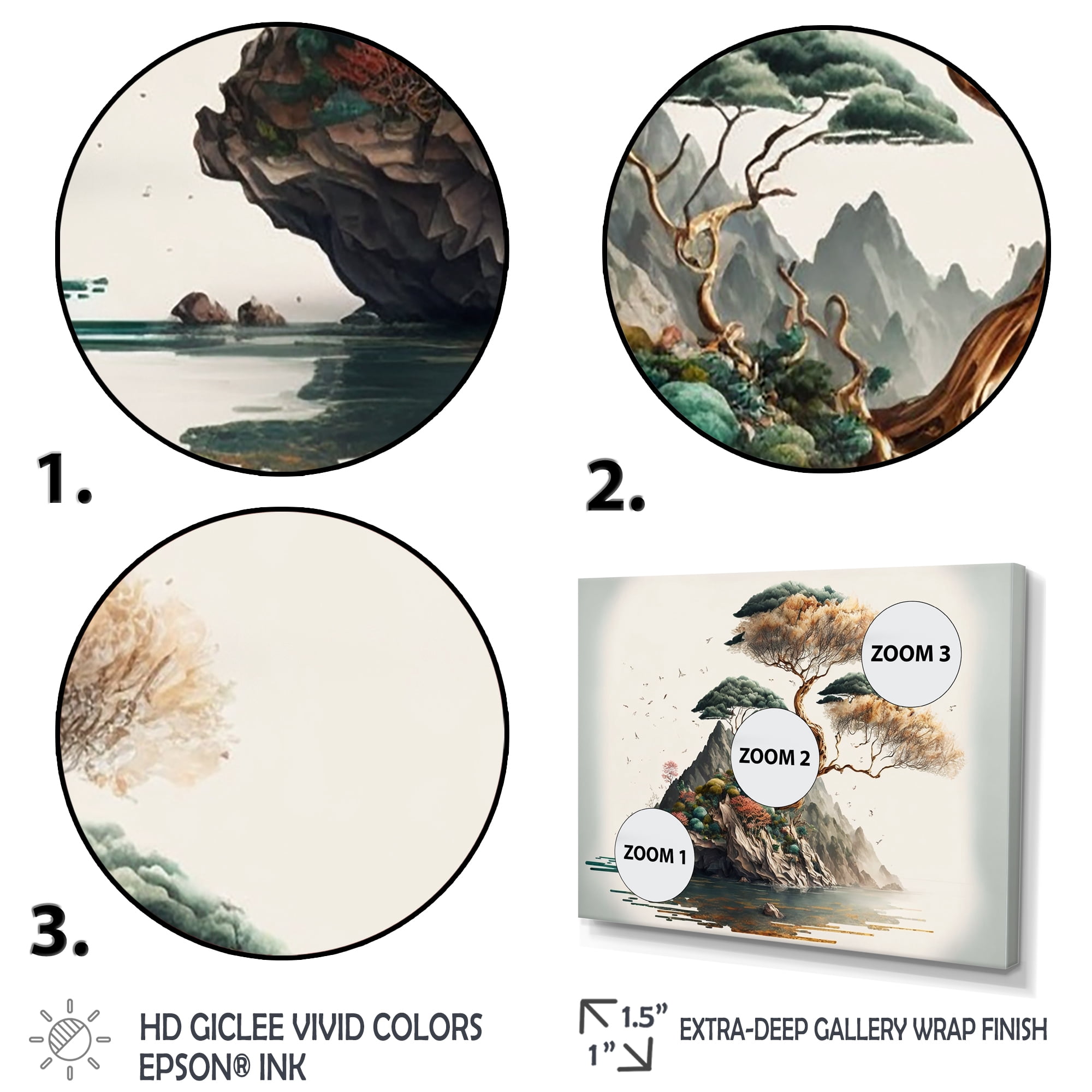 Designart Bonsai By The Water II Canvas Wall Art