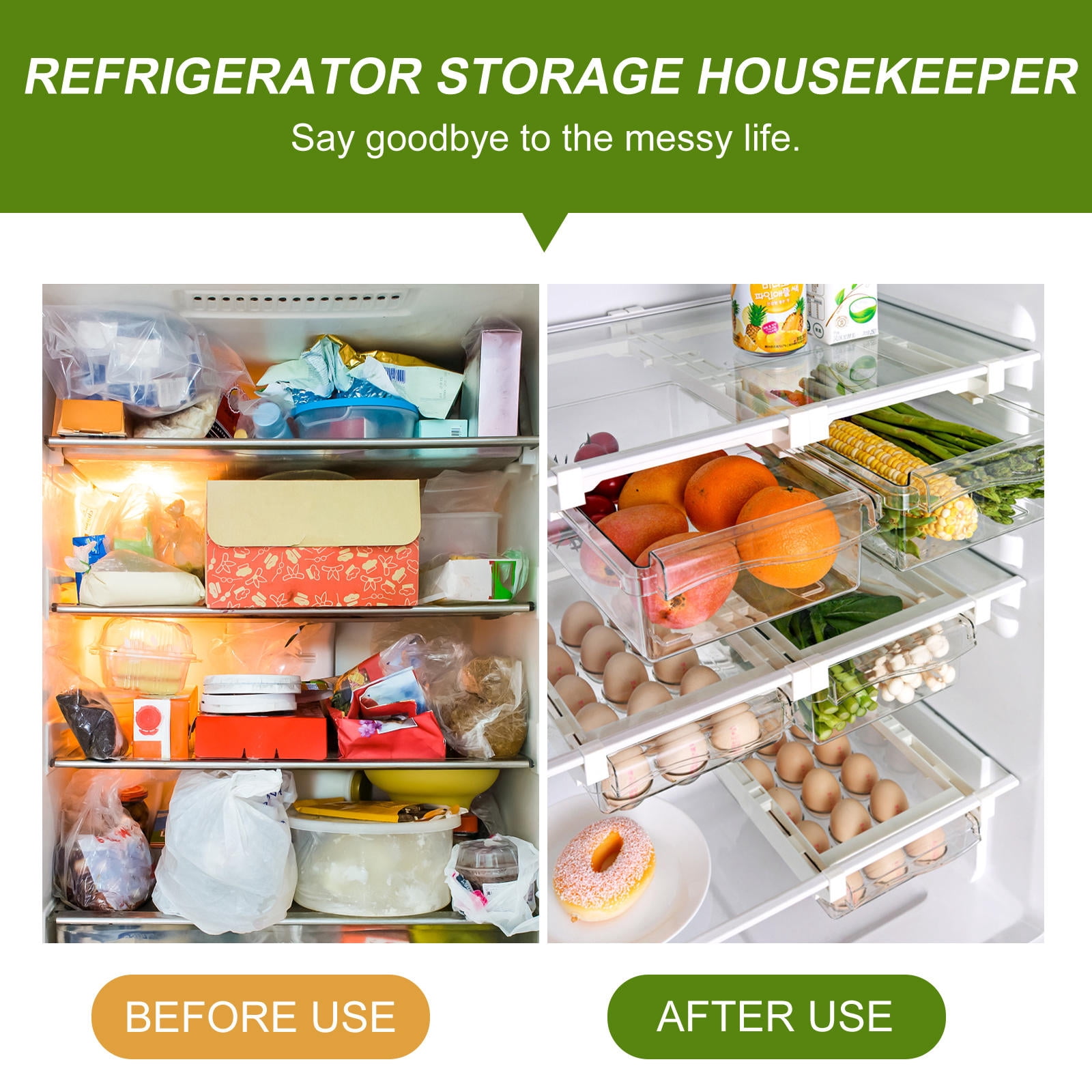 ELAYARD Refrigerator Holder - 1 Pc ABS Organizer Tray to Keep Eggs Neat and Secure