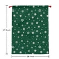 thumbnail image 5 of Christmas Bags Drawstring,Green Christmas Snowflake Pattern Large Xmas Christmas Gift Bags,Reusable for Xmas and New Year Party Favors and Supplies,27.6" X 19.7", 5 of 5