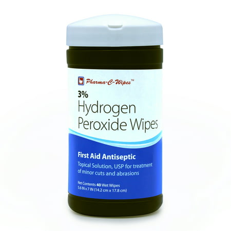 Pharma-C-Wipes 3% Hydrogen Peroxide Wipes 40-ct
