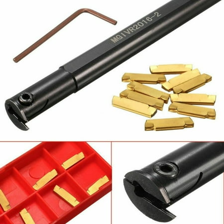 

Sufanic Mgivr2016-2 Lathe Turning Tool Boring Bar Holder + 10Pc Mgmn200 Inserts + Wrench